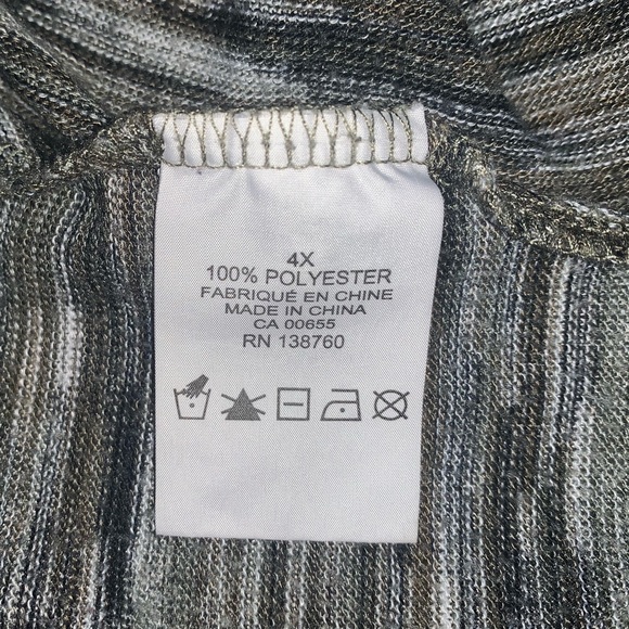 Penningtons Open Front Grey Cardigan -4X - Picture 3 of 5